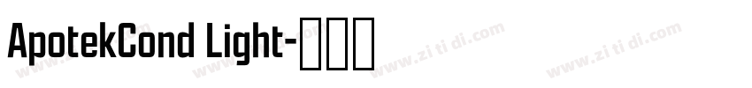 ApotekCond Light字体转换